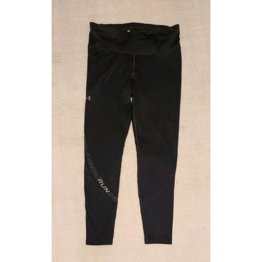 Under‎ Armour ColdGear Compression Pants Women's L Black Reflective Running